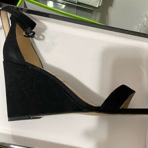 Sam Edelman Wedge Nessa Black Suede size 9- worn once indoors